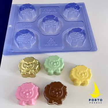 Forma De Chocolate - Forma De Chocolate Especial 3 Partes - Pão De Mel Cordeiro - PF1059